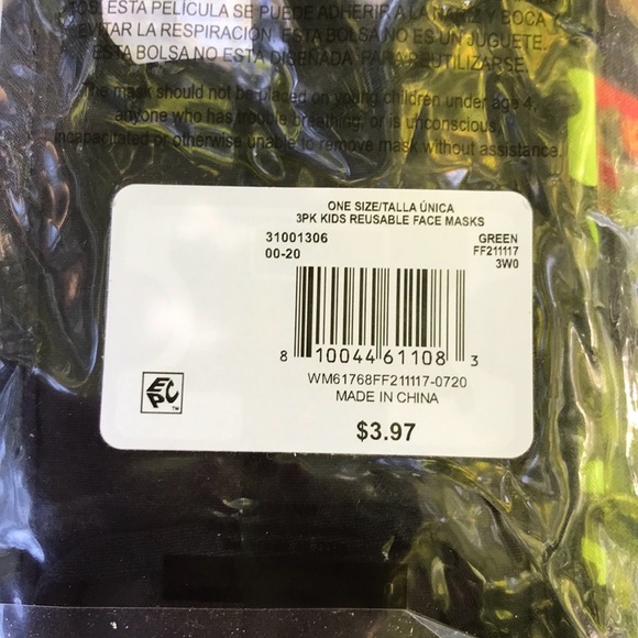 NWT 3 Packs of 3 each Kids Reusable Face Masks One Size Fits Most Ages 4-12 - Picture 10 of 10